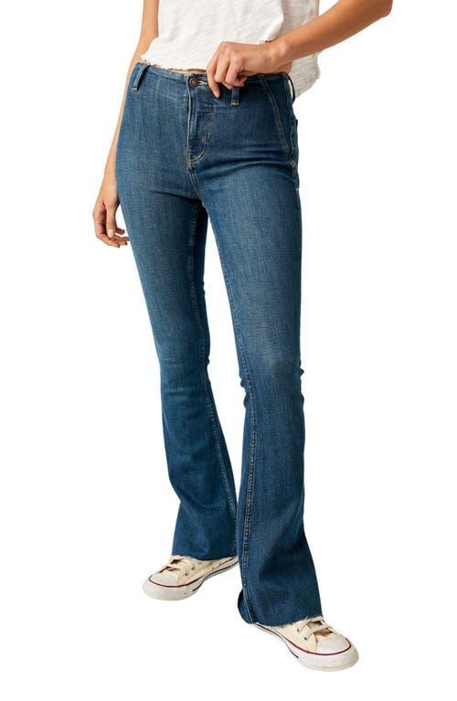 Free People Level Up Slit Bootcut (Country Wash) Women's Jeans Product Image