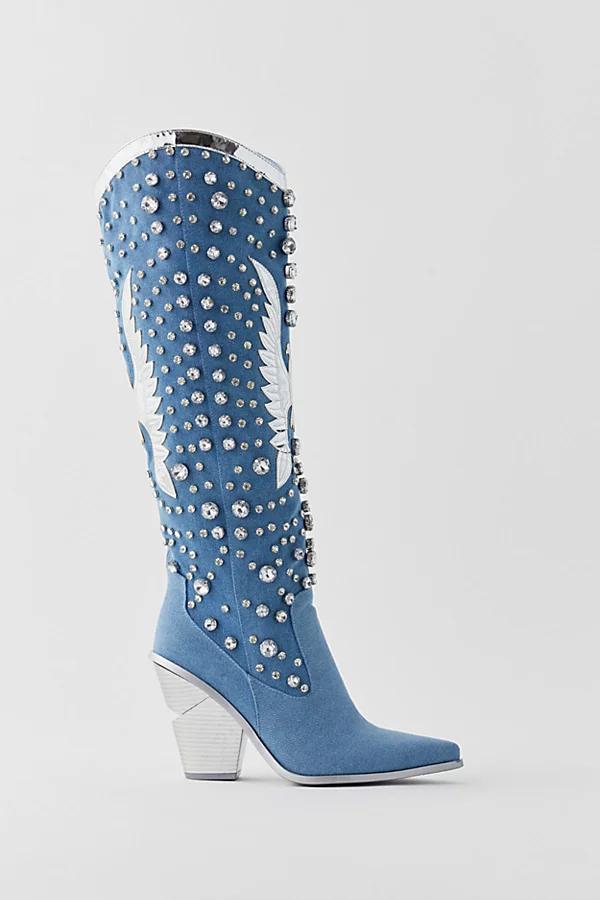 Azalea Wang Upbeat Rhinestone Cowboy Boot Womens at Urban Outfitters Product Image