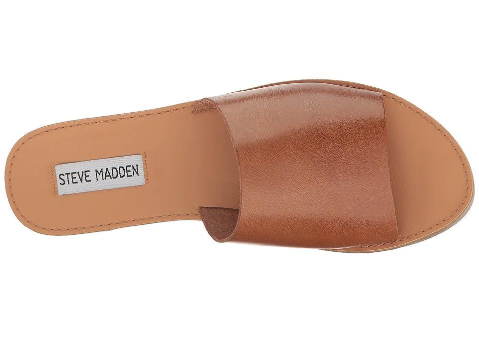 Steve Madden Grace Slide Sandal (Cognac Leather) Women's Shoes Product Image