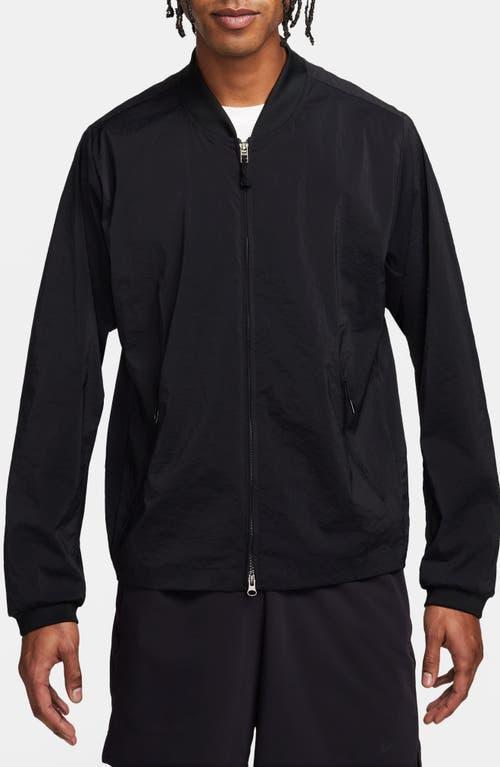 NIKE A.p.s. Repel Packable Bomber Jacket In Black/anthracite Product Image