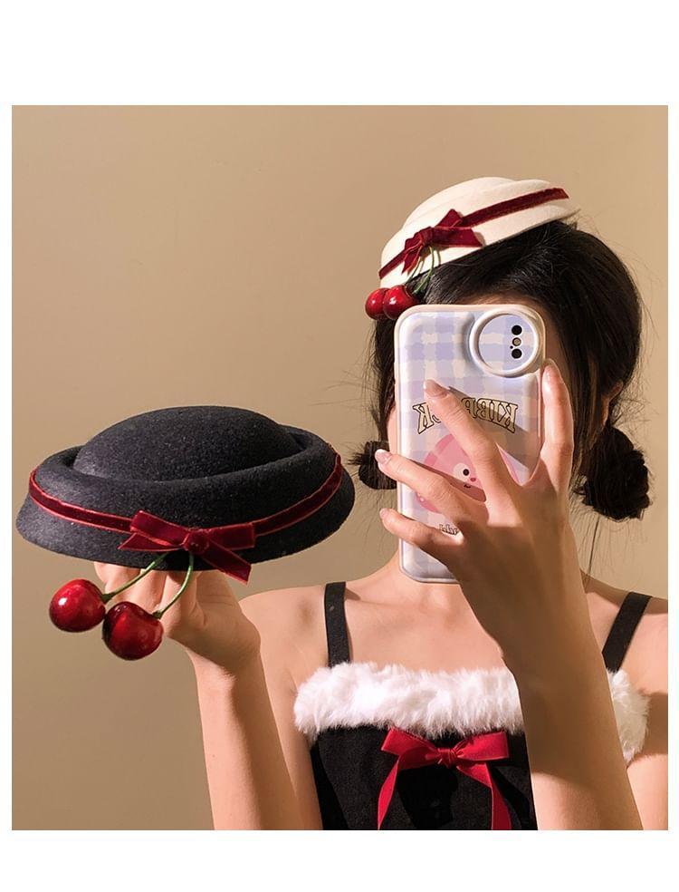 Cherry Beret Hat Product Image