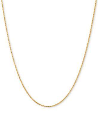 Italian Gold Wheat Link Chain Necklace Collection In 14k Gold Product Image