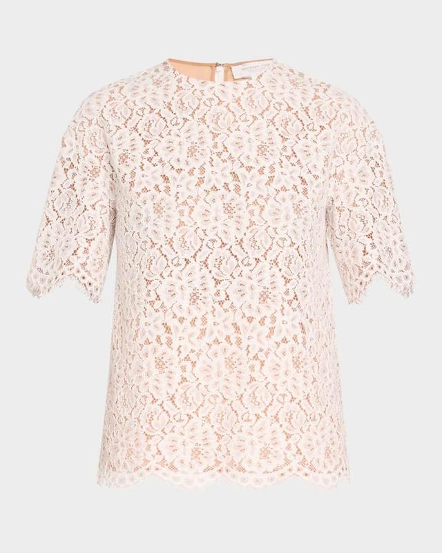 Lace Oversized Crewneck T-Shirt Product Image