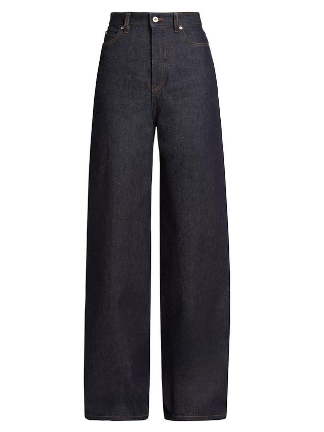 Womens High-Rise Wide-Leg Jeans Product Image