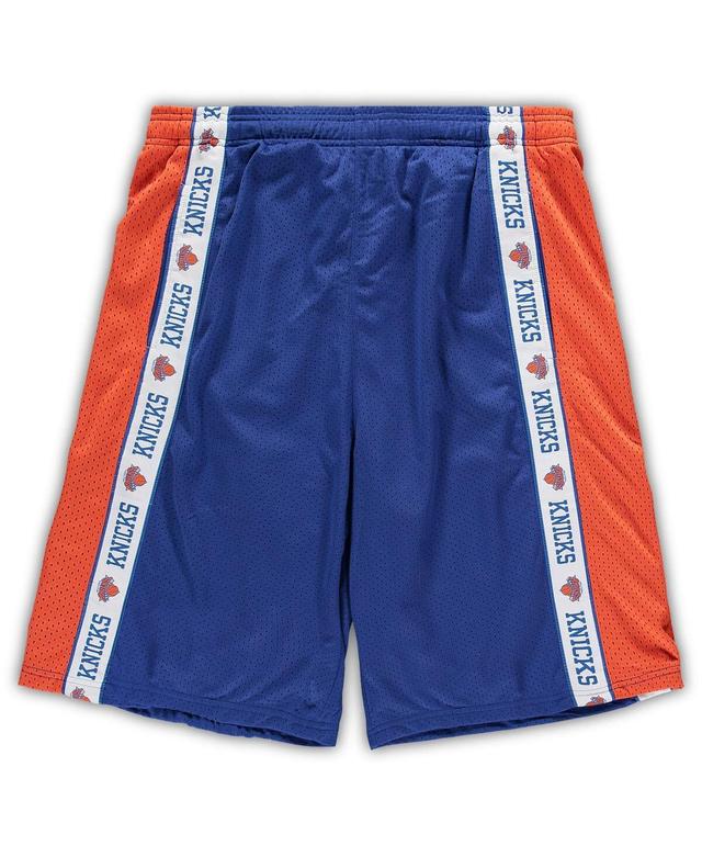 Mens Fanatics Branded Royal/Orange New York Knicks Big & Tall Tape Mesh Shorts Product Image