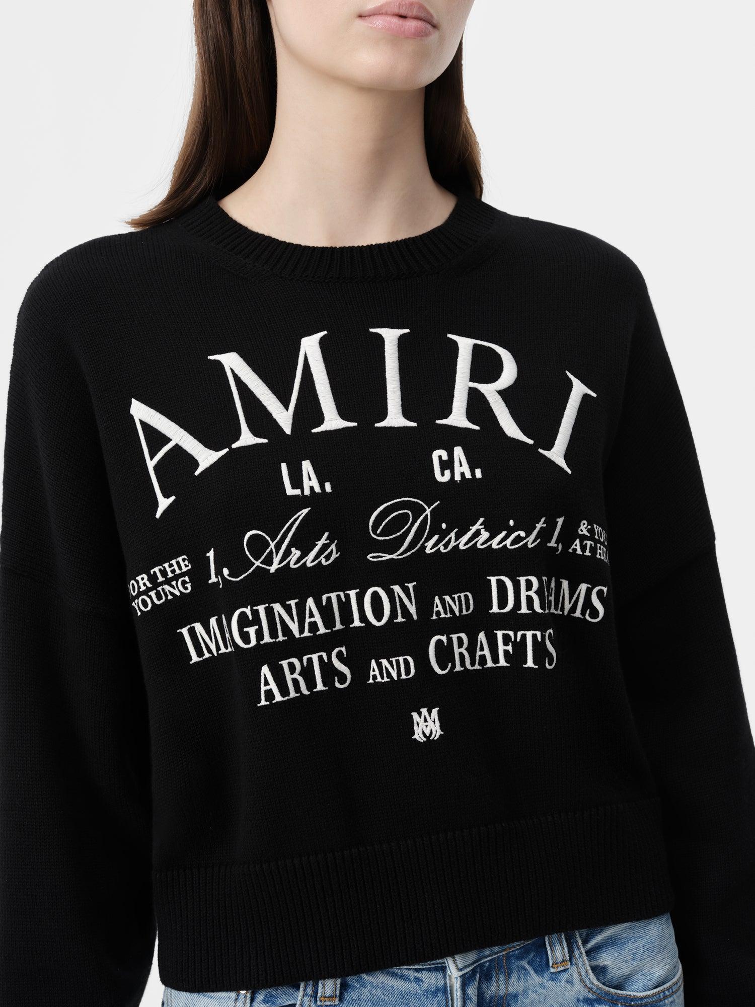 WOMEN - WOMEN'S AMIRI ARTS DISTRICT CREW - Black Female Product Image