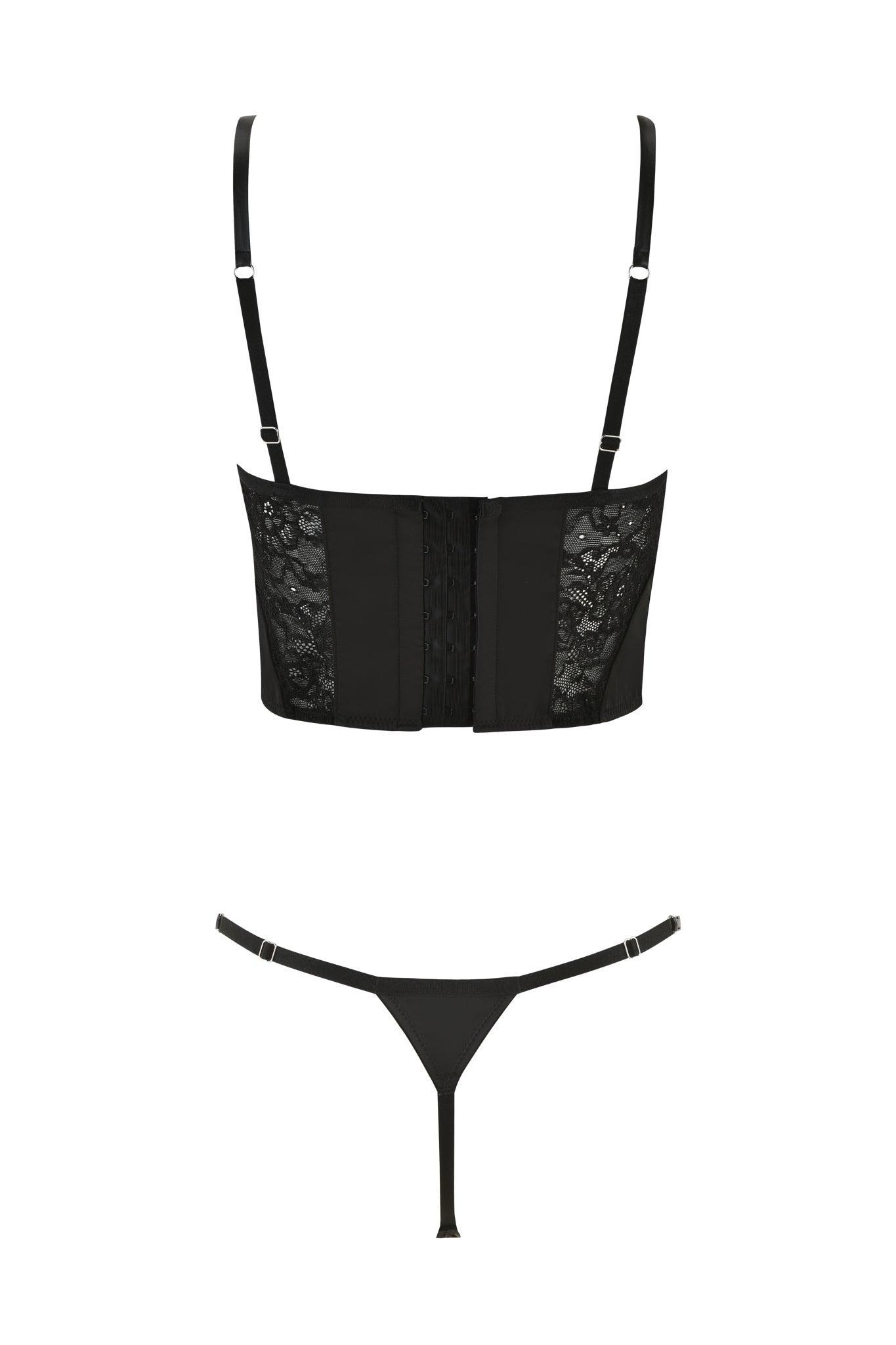 SATINE 2 PIECE SET - BLACK Product Image