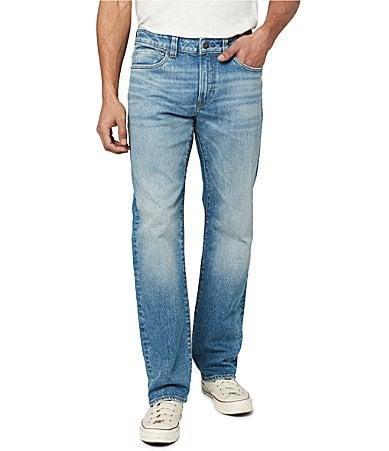 Buffalo David Bitton Sanded Mid-Blue Relaxed Straight Driven Jeans Product Image