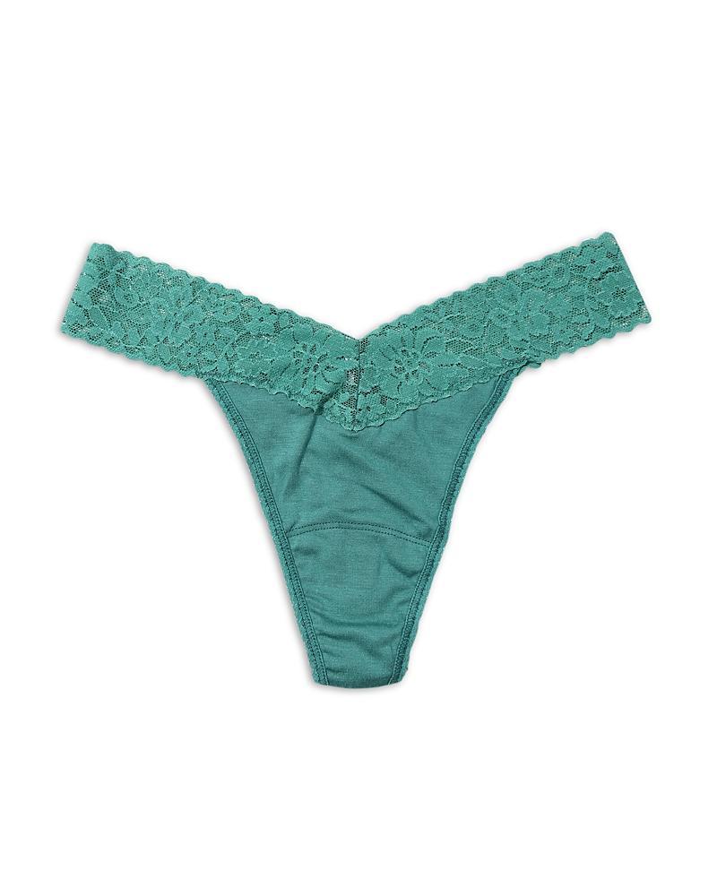 Hanky Panky Dream Lace Trim Modal Original Rise Thong Product Image