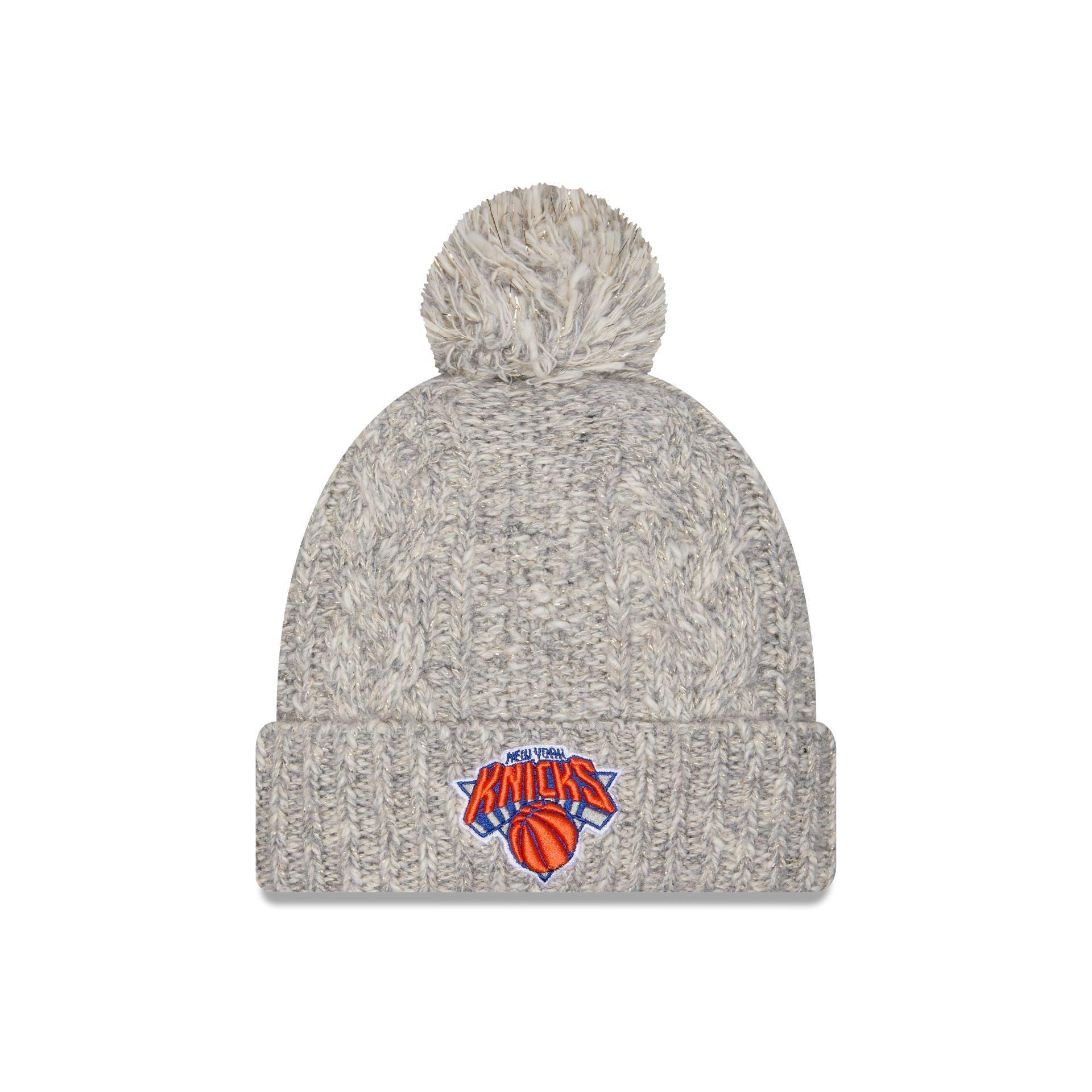 New York Knicks Shimmer Pom Knit Hat Male Product Image