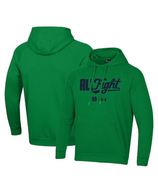 Mens Under Armour Green Notre Dame Fighting Irish All Fight Raglan Pullover Hoodie Product Image