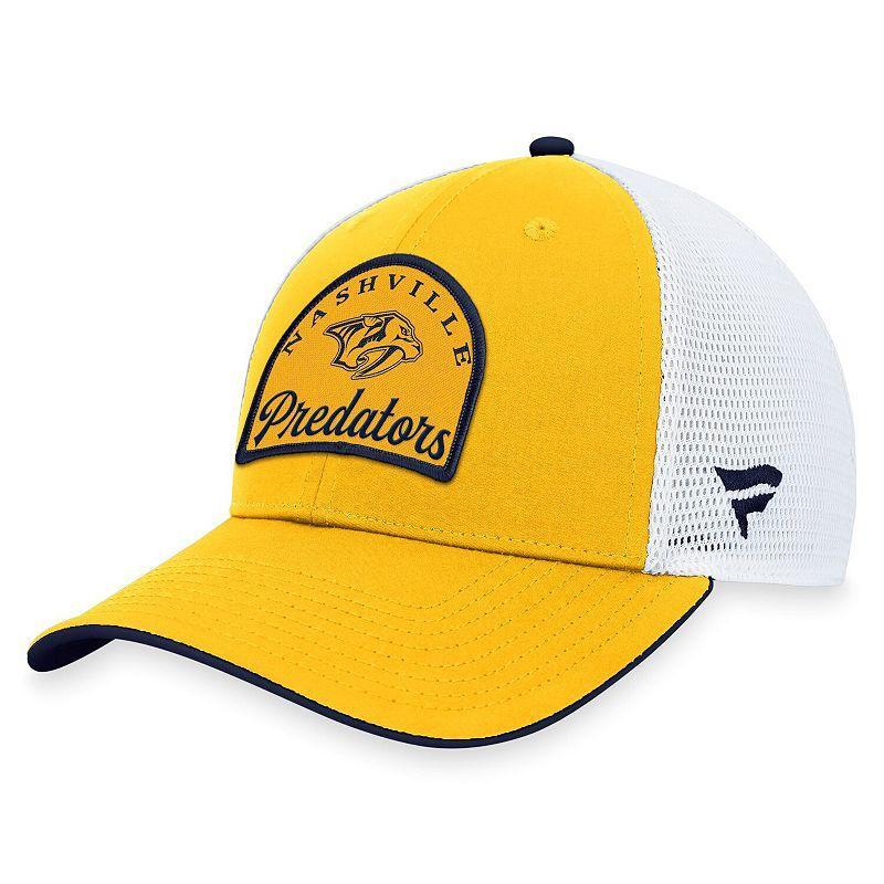 Mens Fanatics Branded Gold/White Nashville Predators Fundamental Adjustable Hat Product Image