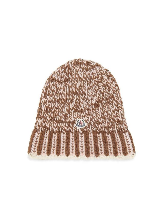 Womens Cable Knit Logo Beanie Product Image