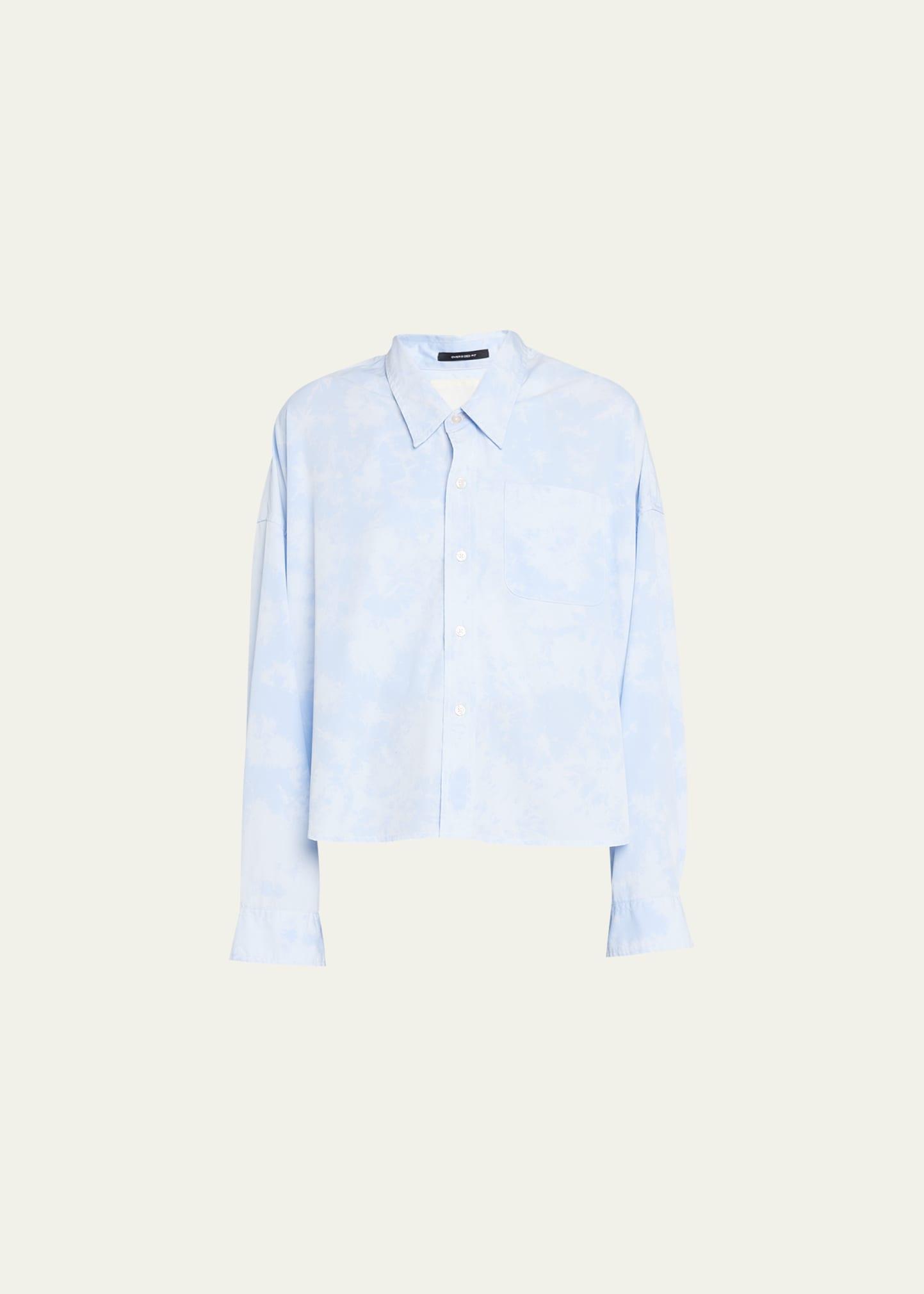 Cropped Drop-Neck Shirt Product Image