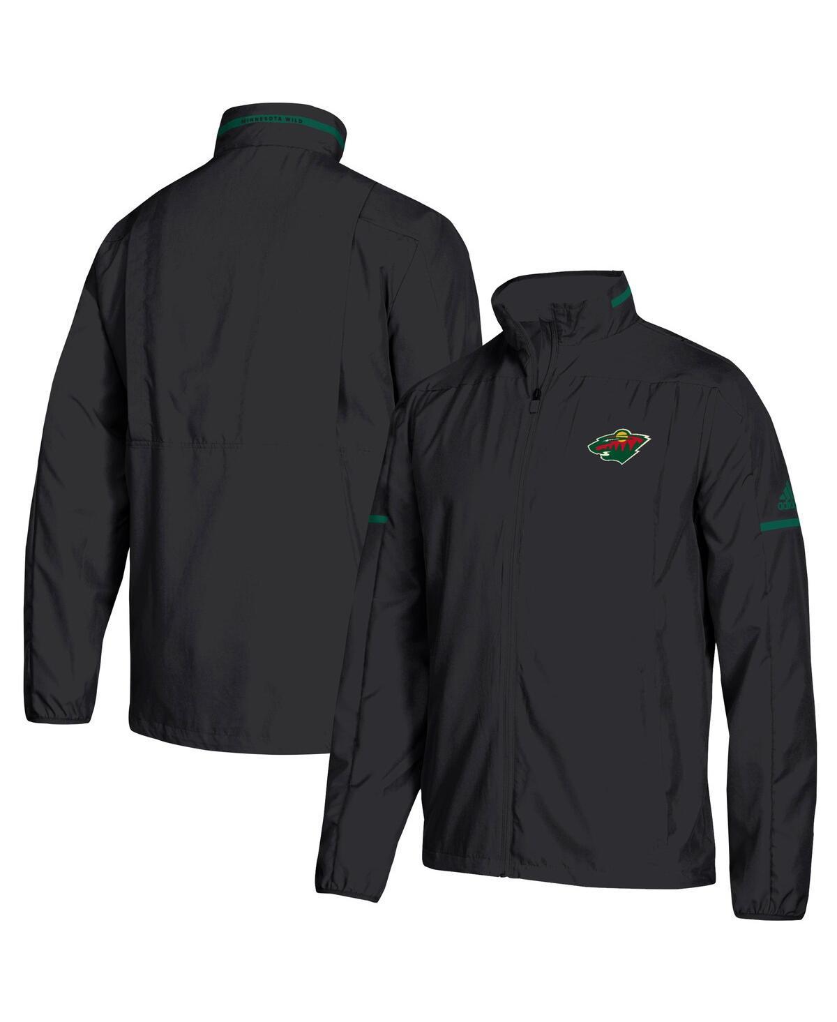 Mens adidas Black Minnesota Wild Rink Full-Zip Jacket Product Image