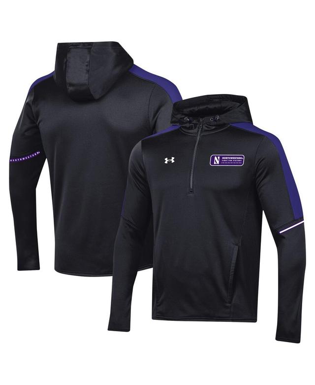 Mens Under Armour Northwestern Wildcats 2023 Sideline Quarter-Zip Hoodie Product Image