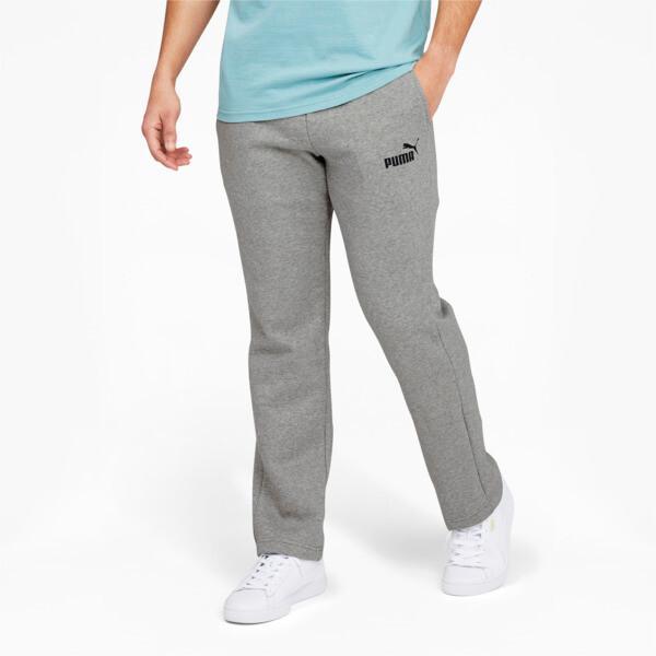 PUMA Essentials Logo Men's Pants in Medium Grey Heather Product Image