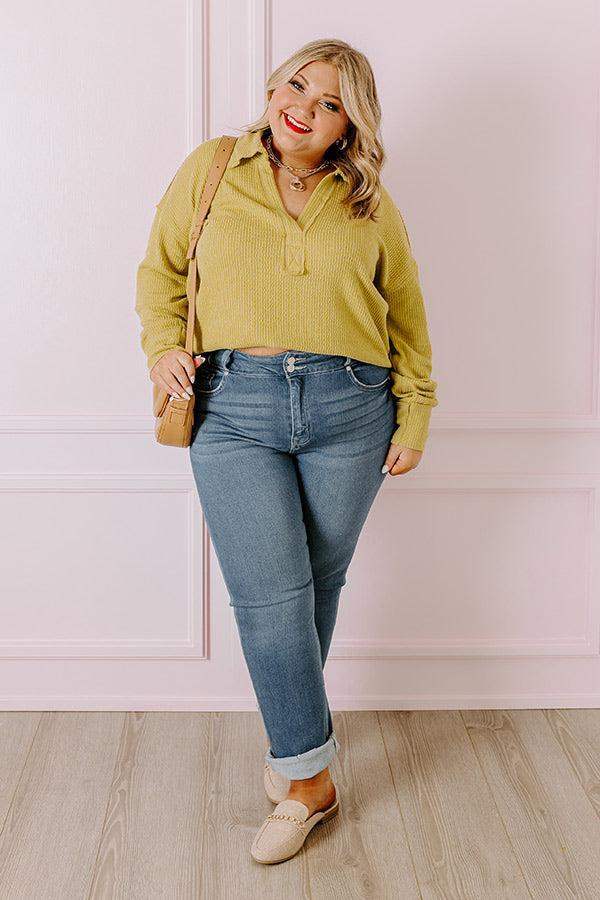 Coffee Run Cutie Shift Top in Lime Punch Curves Product Image