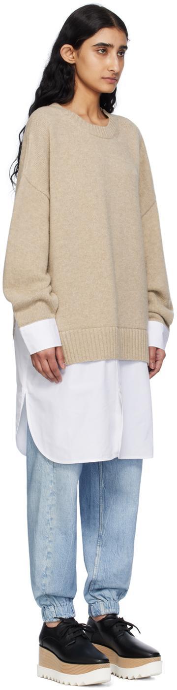 STELLA MCCARTNEY Beige Shirting Sweater In 2505 Beige Product Image