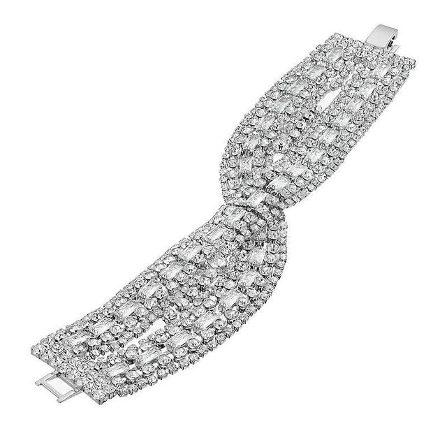 Vieste Occasion Nickel Free Line Bracelet, Womens, Silver Tone Product Image