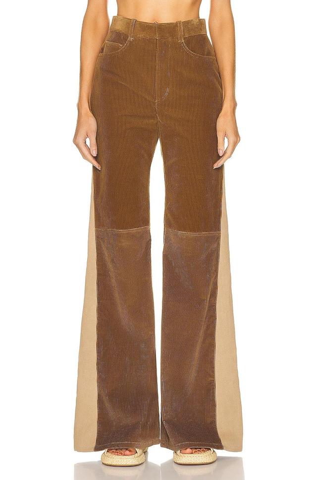 Chloe Velvet Corduroy Trouser in Brown Product Image