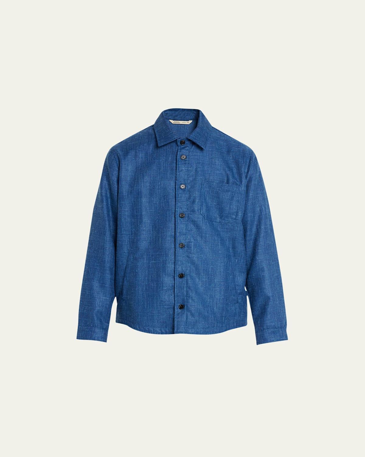 Mens Hopsack Shirt Jacket Product Image