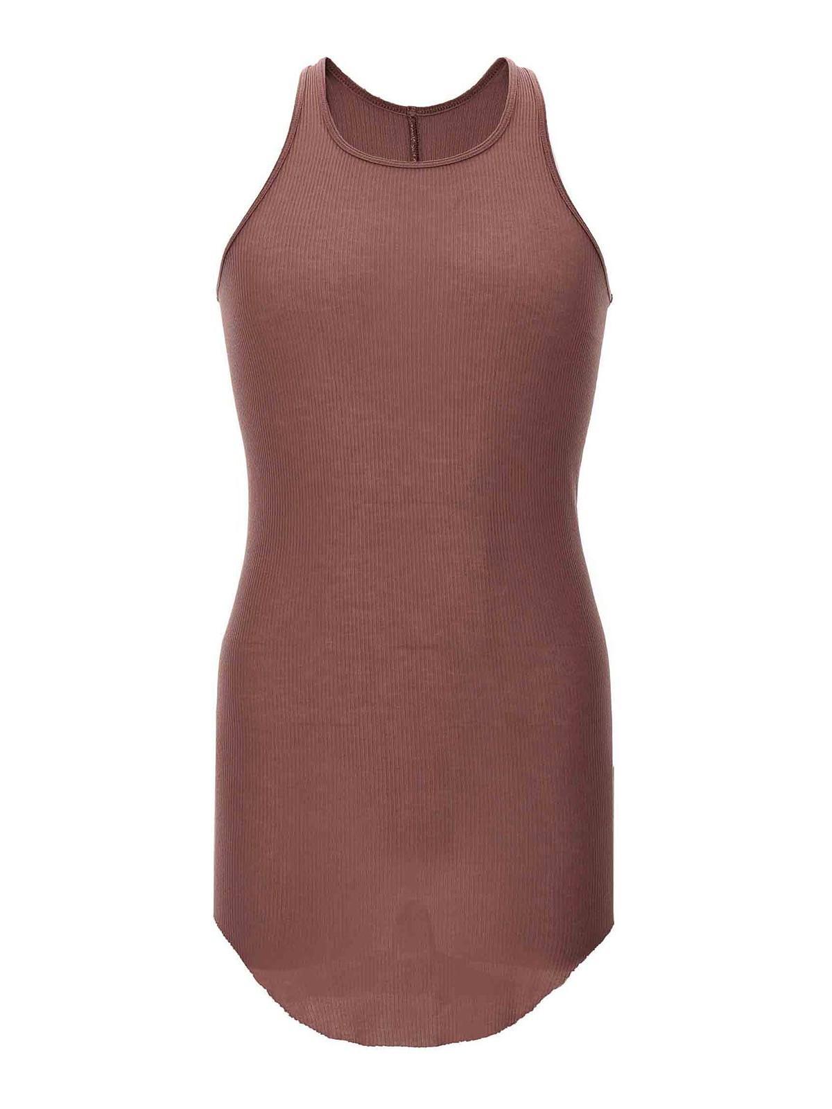 Basic Rib Tank Top In Red Product Image