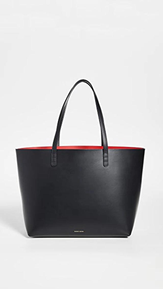 MANSUR GAVRIEL Large Tote Bag In Black / Silver Product Image