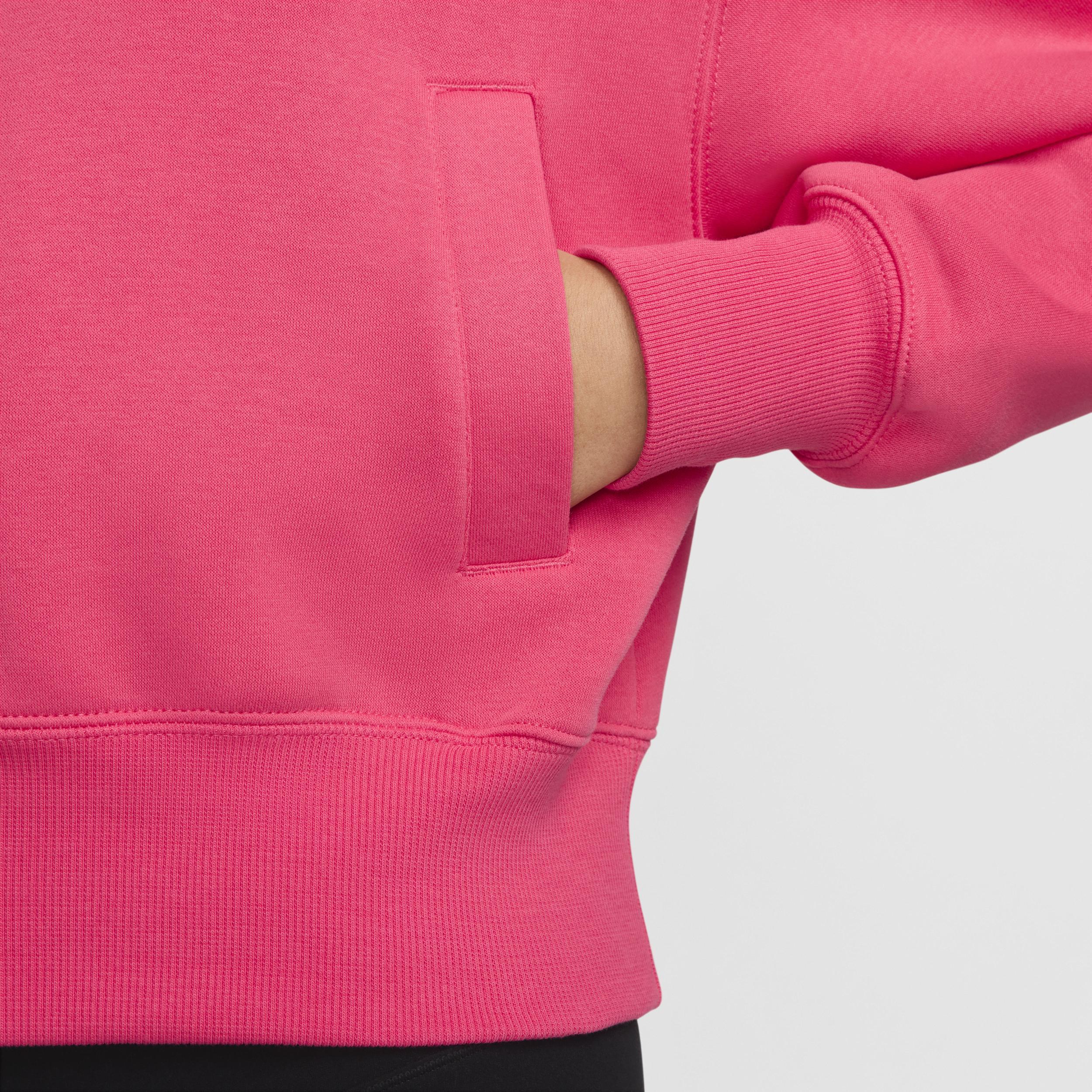 Nike Womens NSW Phoenix OS Fleece Track Jacket - Aster Pink/Sail Product Image