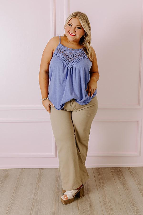 Beachy Bonding Shift Tank In Periwinkle Curves Product Image