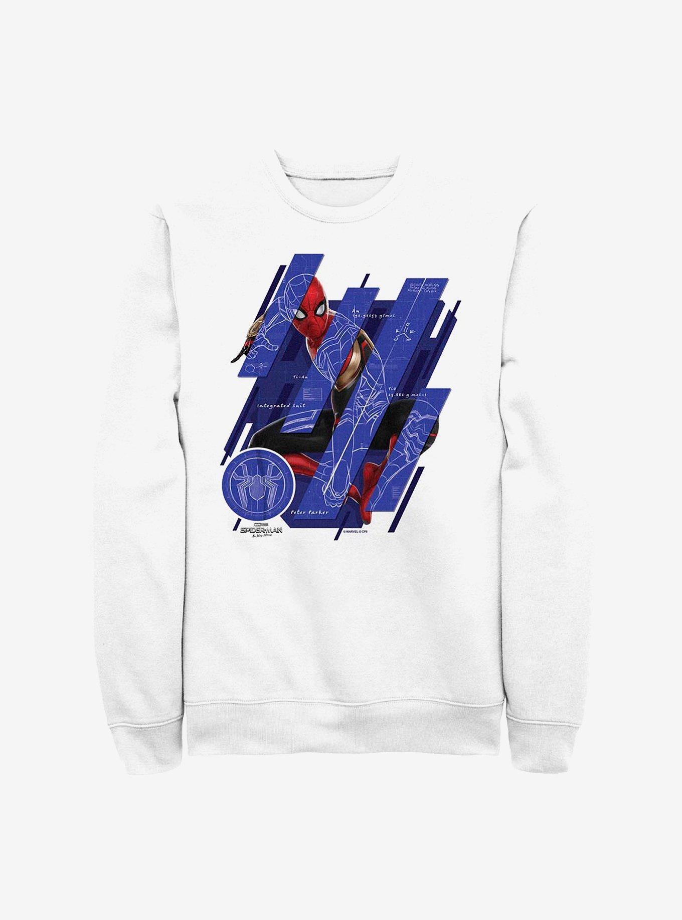 Marvel Spider-Man Schematic Panels Crew Sweatshirt Product Image