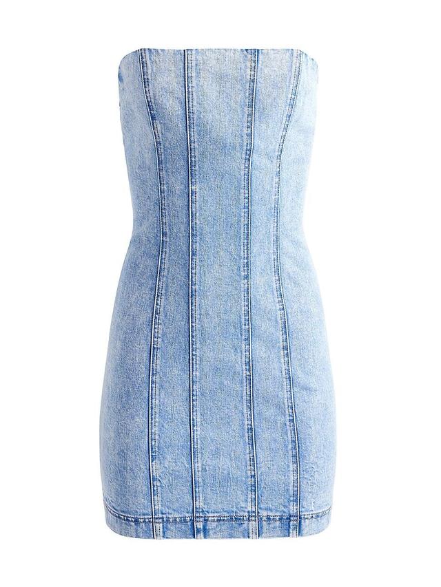 Womens Palmer Denim Bustier Minidress Product Image