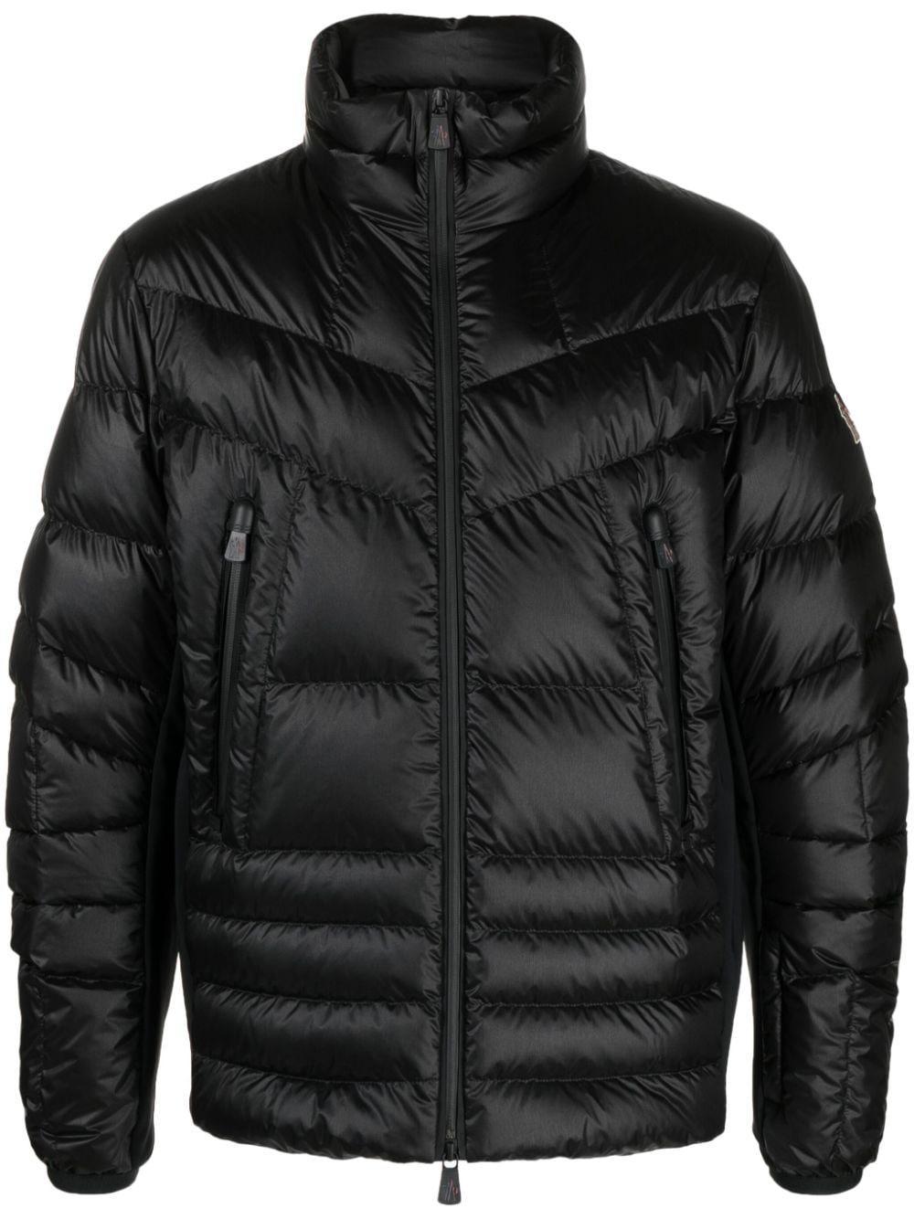 MONCLER Funnel Neck Zip-up Down Jacket In Black Product Image