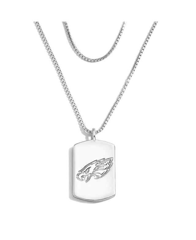 Womens Wear by Erin Andrews x Baublebar Philadelphia Eagles Silver Dog Tag Necklace Product Image