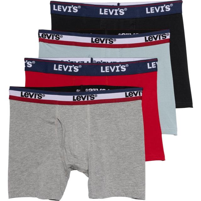 Levi's Cotton-Stretch Boxer Briefs - 4-Pack Product Image