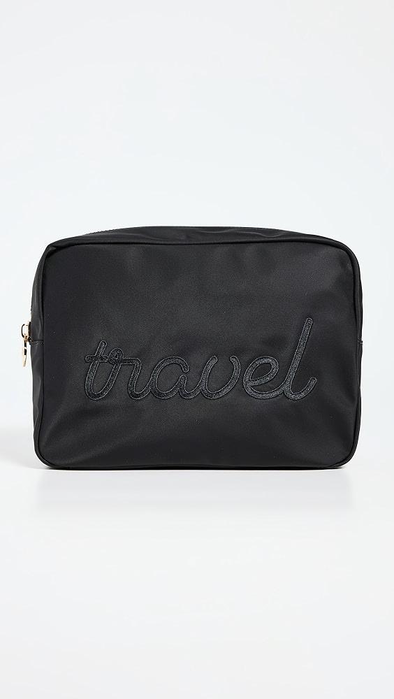 Stoney Clover Lane Noir "Travel" Embroidered Large Pouch | Shopbop Product Image