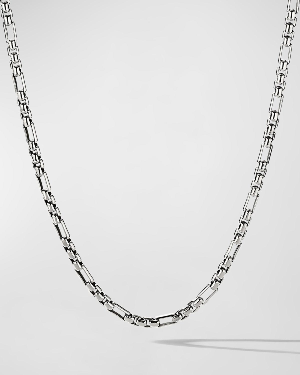 Mens Open Station Box Chain Necklace Product Image