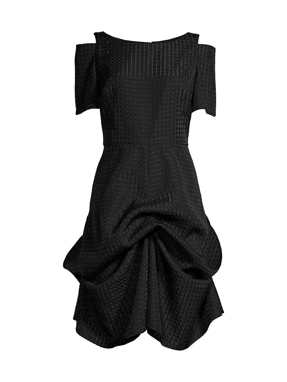 Womens Ruched Cold-Shoulder Minidress Product Image