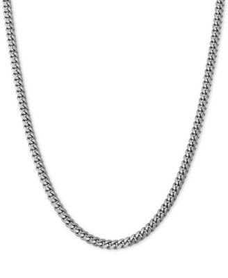 Curb Link Chain Necklace 18 24 In Sterling Silver Or 18k Gold Plated Over Sterling Silver Product Image