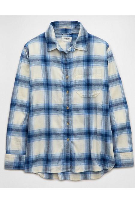 AE Oversized Plaid Flannel Shirt Women's Product Image