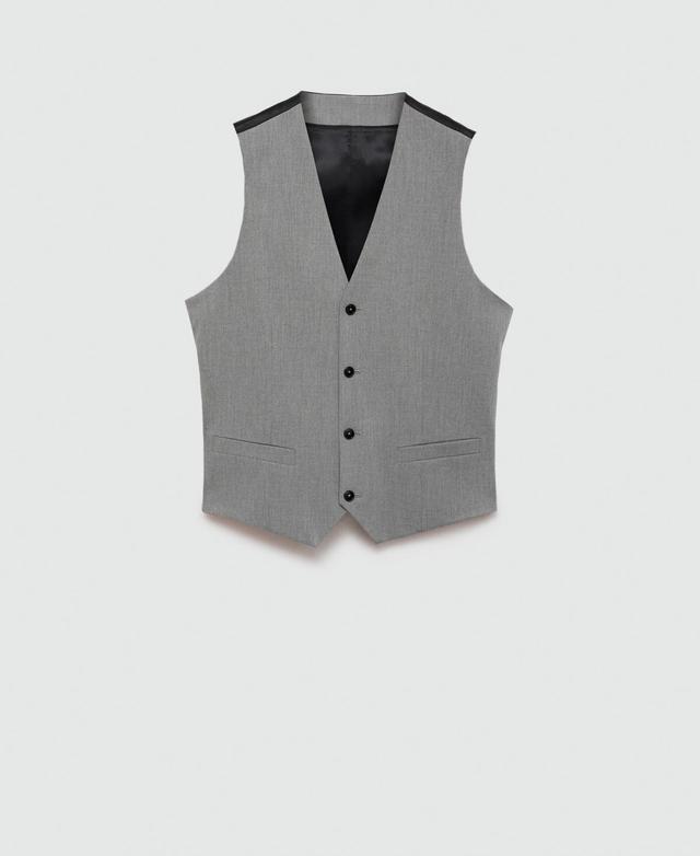 MANGO MAN - Super slim-fit stretch fabric suit vest greyMen Product Image