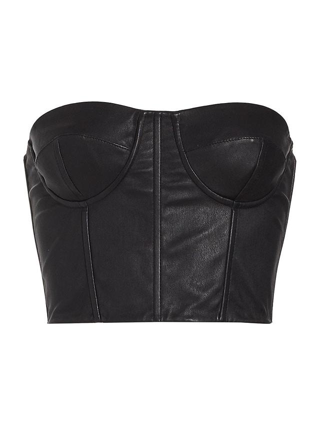 Womens Leather Bustier Top Product Image