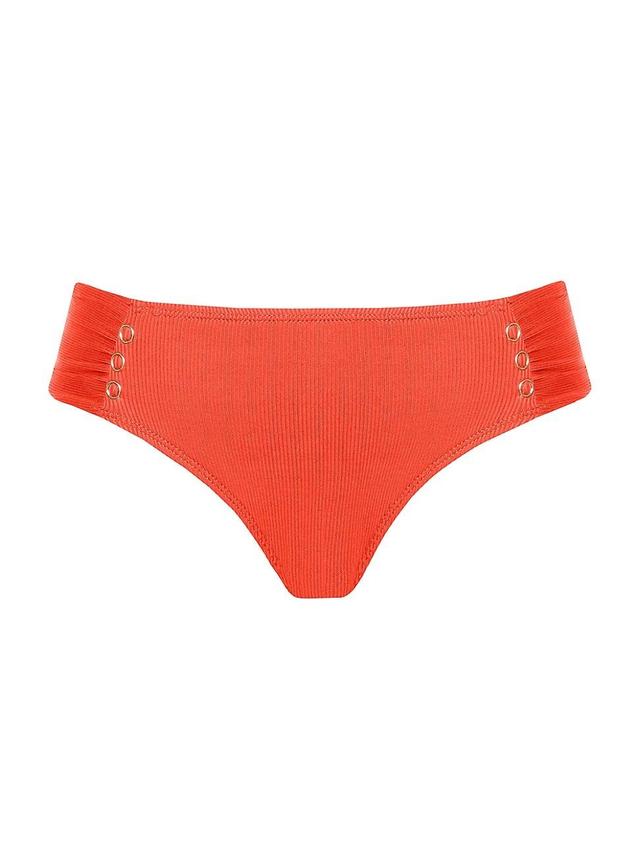 Womens Amy Ruched Hipster Bikini Bottoms Product Image