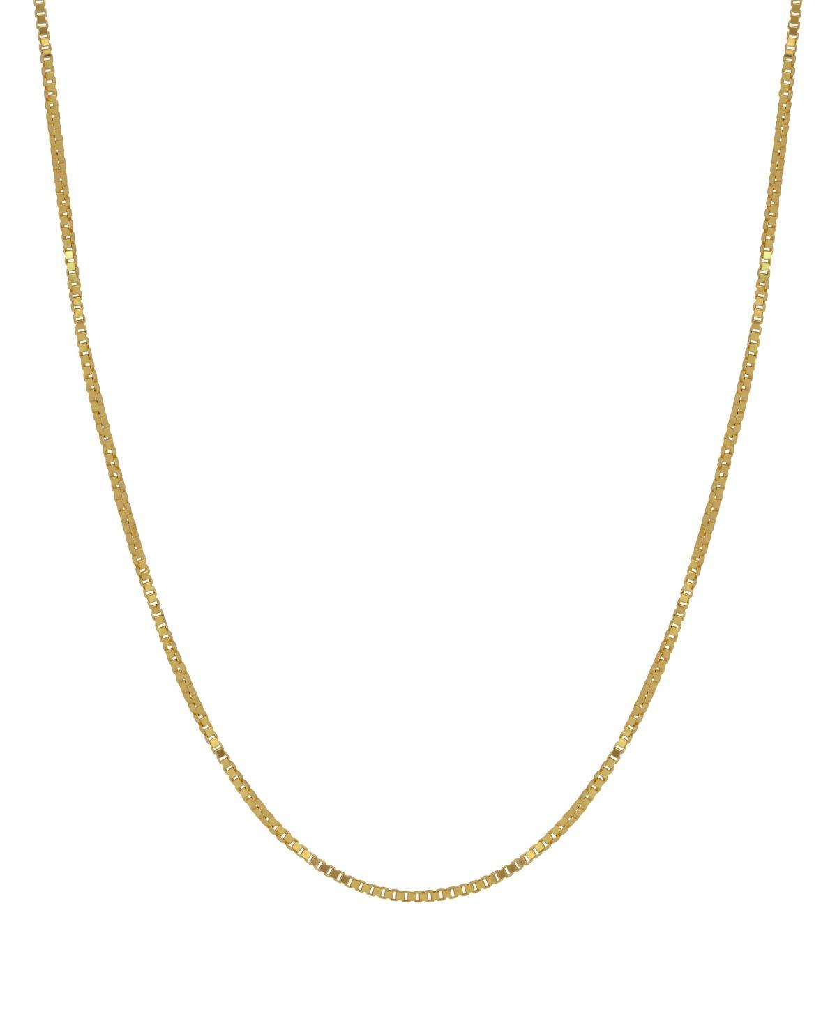 Box Link 18 Chain Necklace (0.5mm) in 18k Gold Product Image