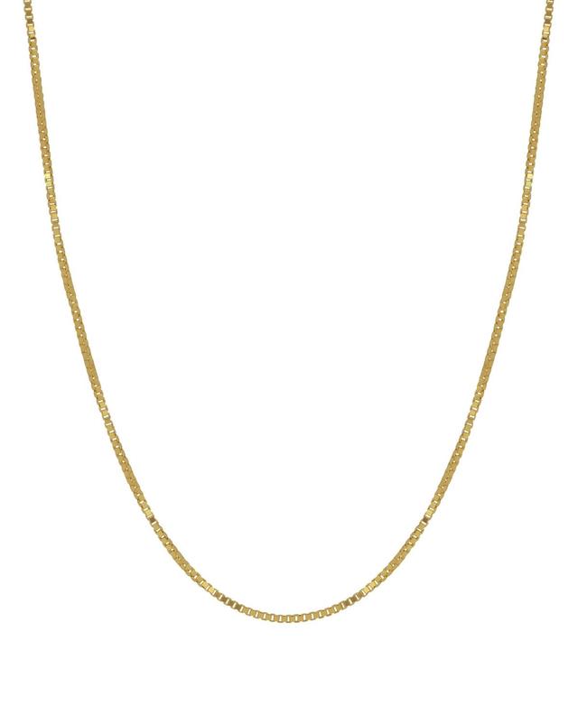 Box Link 18 Chain Necklace (0.5mm) in 18k Gold Product Image