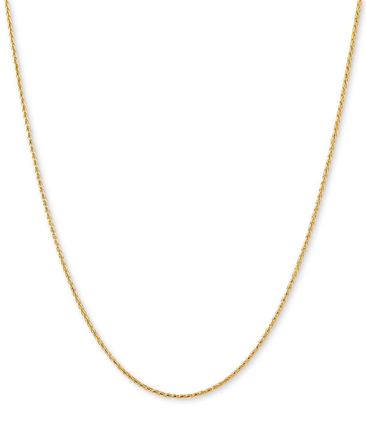 Everlasting Gold 14k White Gold 0.75 mm Solid Wheat Chain Necklace - 18 in., Womens Silver Product Image