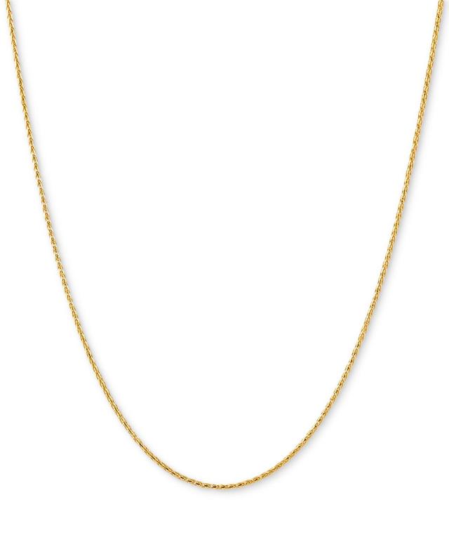 Everlasting Gold 14k White Gold 0.75 mm Solid Wheat Chain Necklace - 18 in., Womens Silver Product Image