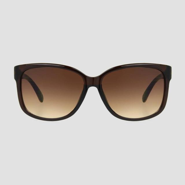 Women's Tortoise Shell Print Square Sunglasses with Gradient Lenses - Universal Thread™ Brown Product Image