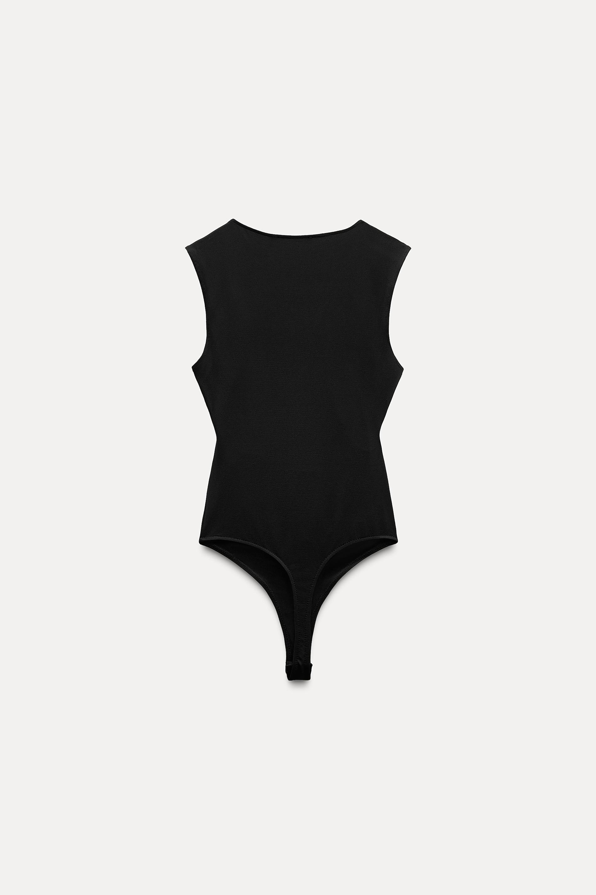 RUCHED POLYAMIDE BODYSUIT Product Image