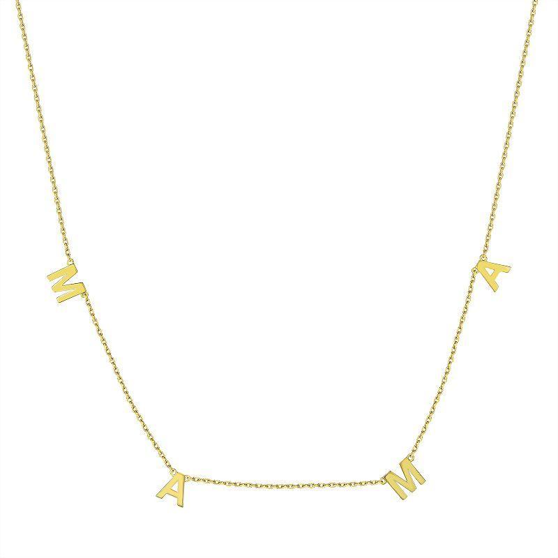 Taylor Grace 10k Gold MAMA Necklace, Womens Product Image